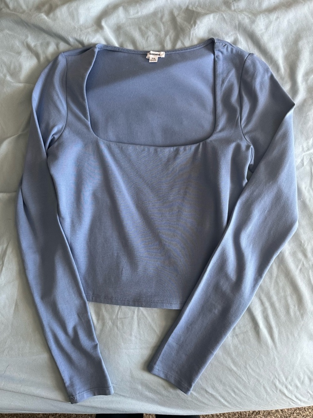 Garage long sleeve crop top